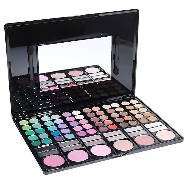 P7802 Multifunction Rectangle Box Makeup 78 Colors Eye Shadows Palette with Mirror and 2 Applicators Inside on Sale