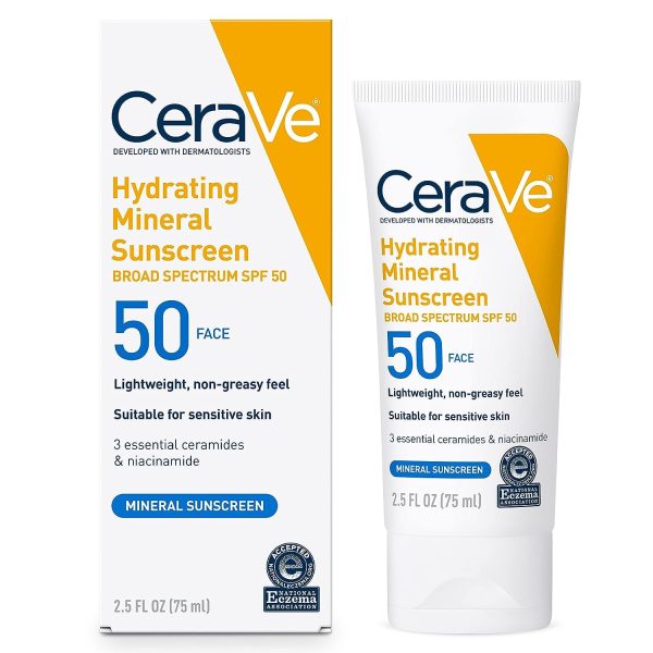 Cerave mineral sunscreen 100 % oil free travel size 2.5 oz For Cheap