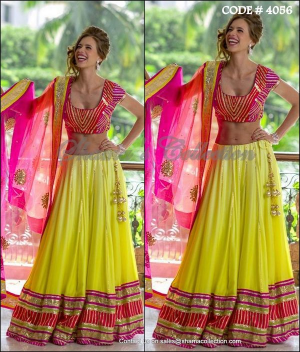 4056 Kalki Koechlin s colorful gota lehenga outfit set Fashion