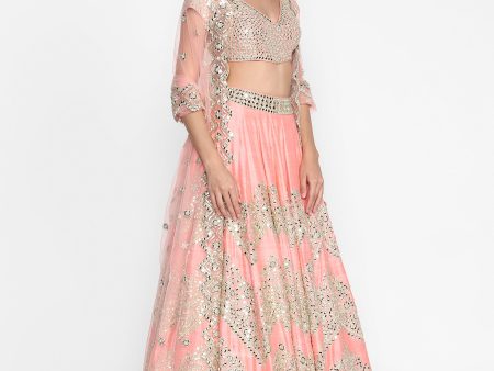 Abhinav Mishra Pink Lehenga Set Online Sale