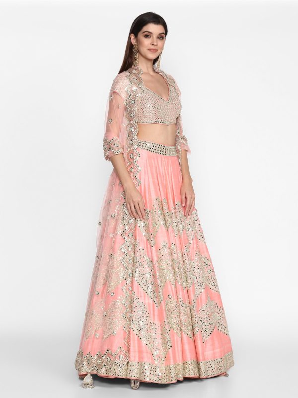 Abhinav Mishra Pink Lehenga Set Online Sale