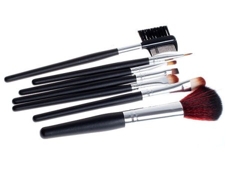 Elegant 7PCS Professional Cosmetic Tool Brushes with Fashionable Bag For Sale