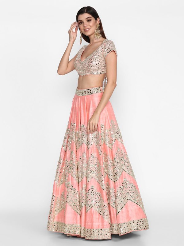 Abhinav Mishra Pink Lehenga Set Online Sale