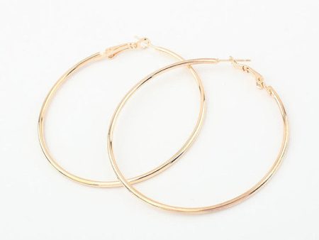 Pair Of Exaggerated Chic Style Solid Color Women s Alloy Hoop Earrings GOLD Cheap