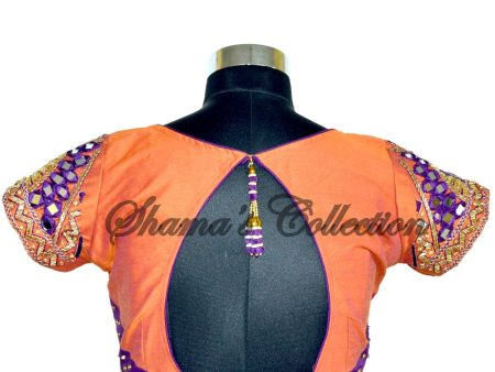 C006 Purple-Rust Dual Tone Blouse Online Hot Sale