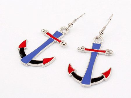 Pair Of Sweet Exaggerated Alloy Women s Corsair Shape Drop Earrings Hot on Sale