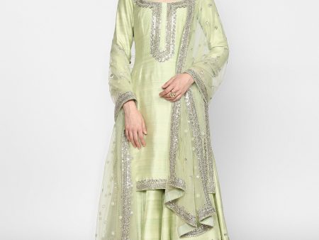 Abhinav Mishra   Mint Green Sharara Set Fashion