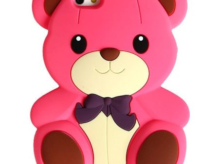 Cute 3D Rilakkuma Silicone Protective Soft Case Cover for iPhone 5 (Rose Madder) Online now