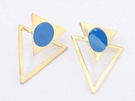 Pair Of Characteristic Hot Sale Alloy Women s Multi-Layered Triangle Stud Earrings Online Hot Sale