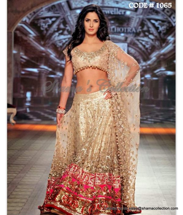 1065 Katrina Kaif s bridal gold lehenga Outfit Sets For Sale