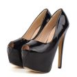 Party Solid Color and Sexy Stiletto Heel Design Women s Peep Toed Shoes BLACK Sale