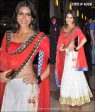 4026 Zoa Morani s red-white lehenga outfit set For Sale