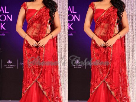 4029 Sonakshi Sinha s red lehenga outfit set For Cheap