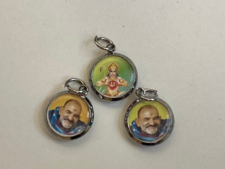 Large Maharajji and Hanuman Pendant on Sale