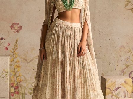 ZEST CAPE LEHENGA SET Online Sale