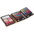 Professional Cosmetic Set Makeup Kit (48Colors Eyeshadow 2 Colors Blusher 2 Colors Face Powder 4 Colors Lip Gross) with Tiger Pattern Leather Purse Discount