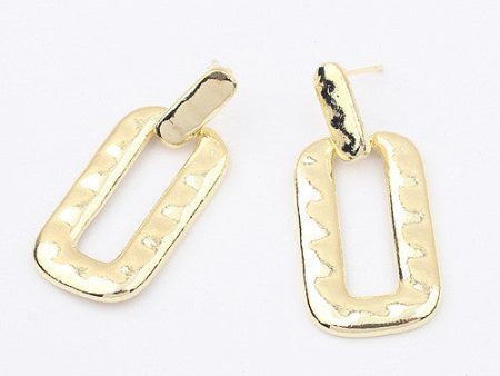 Pair of Chic Style Embellished Rectangle Pendant Stud Earrings For Women Online Sale