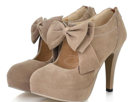 Work Suede Solid Color and Bows Design Women s Spring Pumps Online now