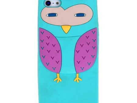 Cute Hello Geeks Series 3D Sleepy Owl Bella Design Silicone Flexible Back Case Cover for iPhone 5 For Cheap