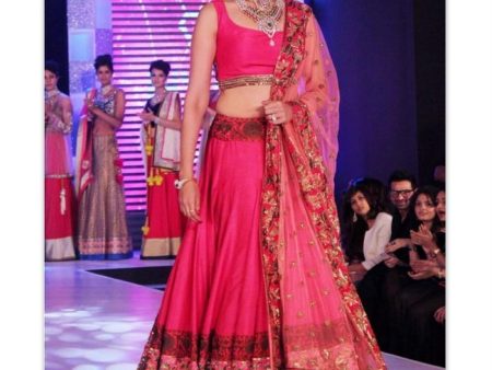 1050 Genelia D souza pink bridal lehenga Outfit Sets Online now