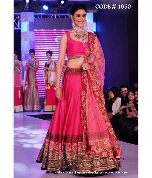 1050 Genelia D souza pink bridal lehenga Outfit Sets Online now