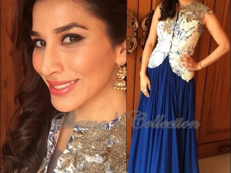 2217 Sophie Choudhry s blue anarkali frock Outfit Sets Online Sale