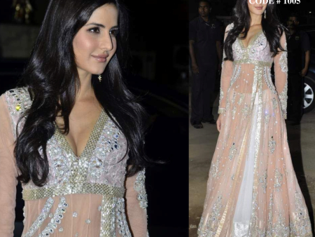 1005 Katrina Kaif s peach-white bridal anarkali lehenga Outfit Sets Online