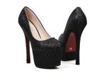 Party Sexy Black and Super High Heel Design Women s Pumps Cheap