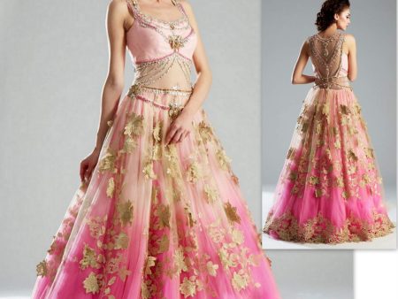 1013 Ombre pink bridal gown Outfit Sets Online