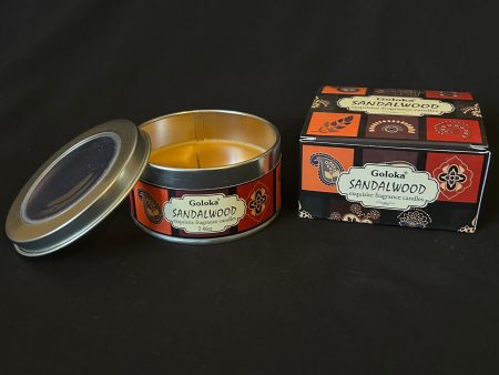 Goloka Sandalwood Travel Tin Candle For Cheap