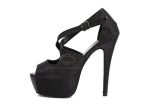 Party Cross-Strap and Stiletto Heel Design Women s Sandals BLACK Online now