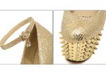 Party and Wedding Sexy Gold High Heels and Rivets Design Women s Pumps GOLD Supply