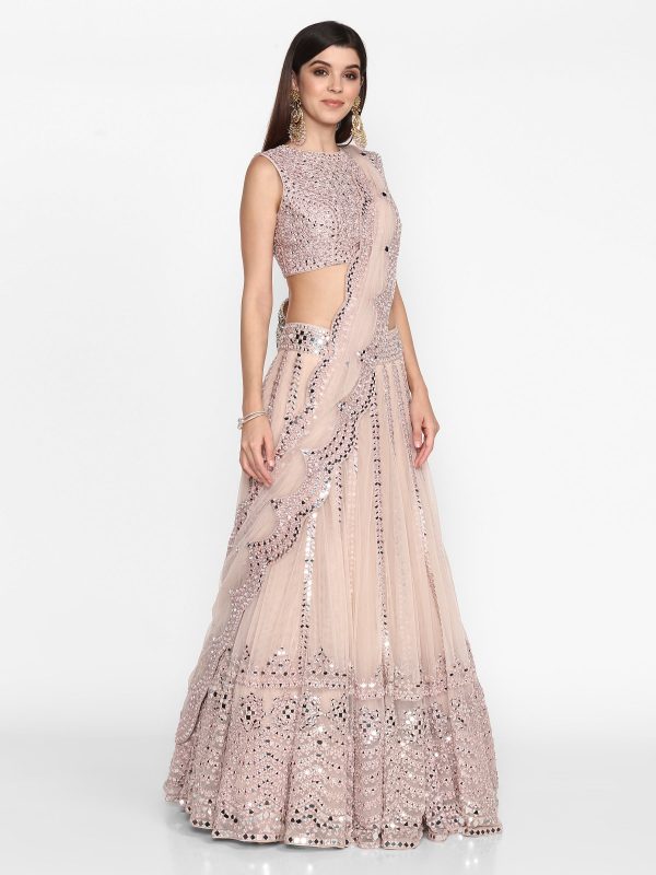 Abhinav Mishra Light Lilac Lehenga Set Online