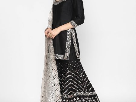 Abhinav Mishra  Black Sharara Set Fashion