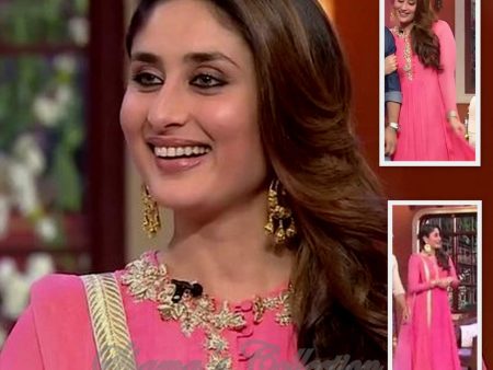 2116 Kareena Kapoor Khan s pink anarkali Outfit Sets Supply