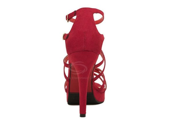 Party Stiletto Heel and Solid Color Design Women s Heel RED For Discount