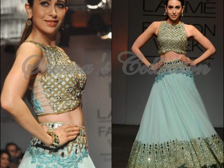 1014 Karisma Kapoor s skyblue bridal lehenga Outfit Sets Sale