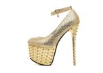 Party and Wedding Sexy Gold High Heels and Rivets Design Women s Pumps GOLD Supply