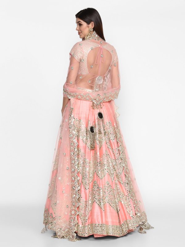 Abhinav Mishra Pink Lehenga Set Online Sale