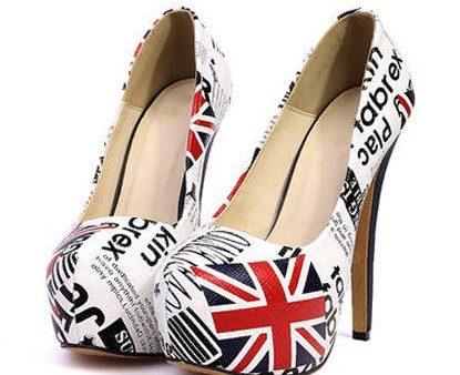 Party High Heel Letters Print Design Women s Pumps For Sale