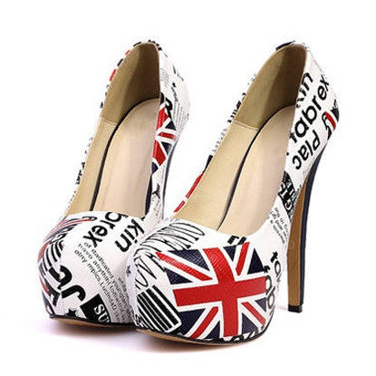 Party High Heel Letters Print Design Women s Pumps For Sale