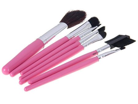 Best 7PCS Soft Make-up Brushes Set with Elegant Black Bag for Wemen PINK Online now