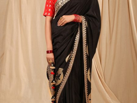 Black Coco Saree Hot on Sale