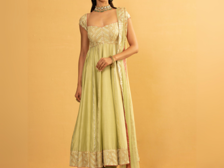 Bottle Gourd Anarkali Set For Discount