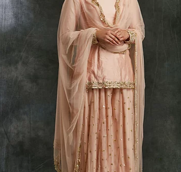 Astha Narang Pink Silk Kurta on Sale