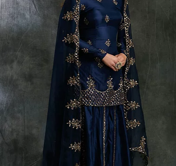 Astha Narang Blue Silk Sharara Online now