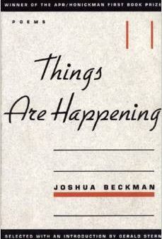 APR Honickman First Book Prize - 1998 Winner: Things Are Happening (Out of Stock) on Sale