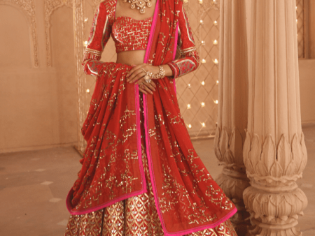 Renu Tandon Surkh Gota Bridal Lehenga Sale