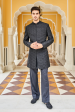 Aadish Sherwani Black Cheap