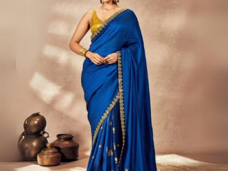 Blue Potters Touch Saree Supply